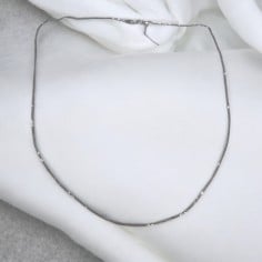 Collana Base Argento 925 0.8mm 45cm Colore Argento e Oro Rosa | GDO 2