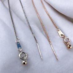 Collana Base Argento 925 0.8mm 45cm Colore Argento e Oro Rosa | GDO