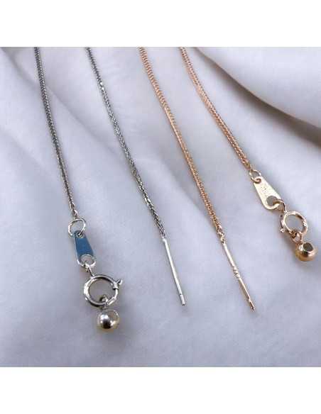 Collana Base Argento 925 0.8mm 45cm Colore Argento e Oro Rosa | GDO