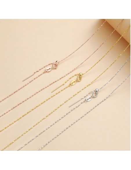 Collana Base Argento 925 0.8mm 45cm Colore Argento e Oro Rosa | GDO