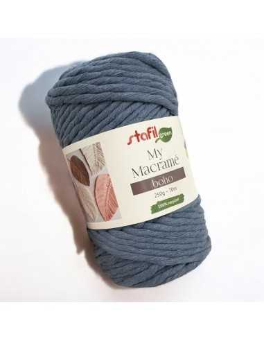 Gomitolo di filato macramé Indaco 4mm 70mt 250g per frange e nodi |GDO