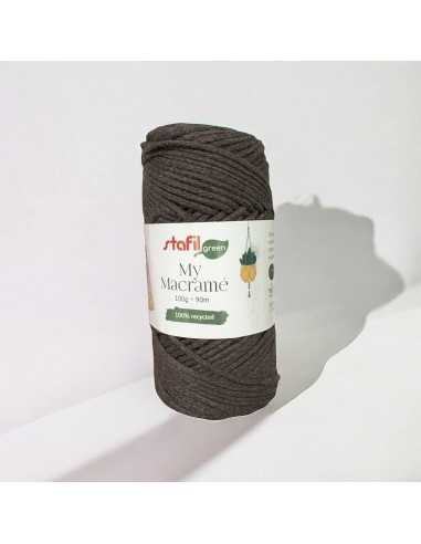 Gomitolo di filato macramé Marrone scuro 2mm 90mt 100g per frange e nodi | GDO