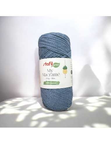 Gomitolo di filato macramé Indaco 2mm 90mt 100g per frange e nodi | GDO