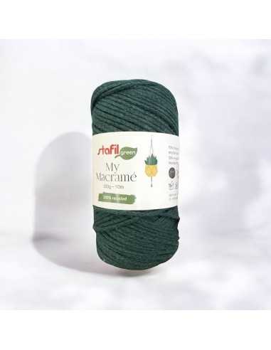 Gomitolo di filato macramé Verde scuro 2mm 90mt 100g per frange e nodi | GDO