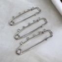 Base spilla con 5 anelli da decorare in metallo argentato 70mm 1pz | GDO