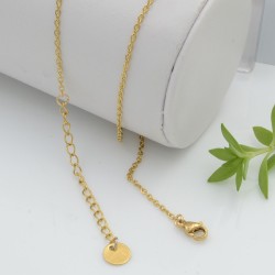 Collana base acciaio maglia ovale 0.4x1.7x2mm 40+5cm colori assortiti 2