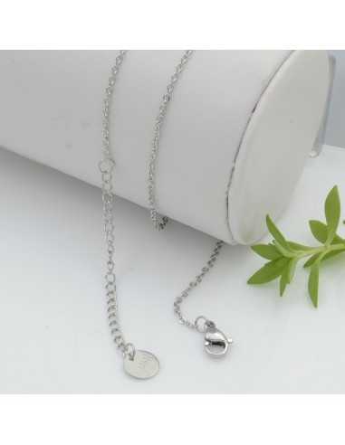 Collana base acciaio maglia ovale 0.4x1.7x2mm 60+5cm colori assortiti | GDO