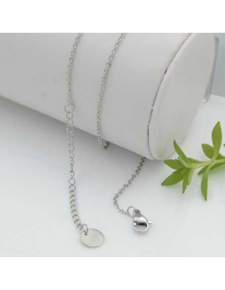 Collana base acciaio maglia ovale 0.4x1.7x2mm 60+5cm colori assortiti | GDO