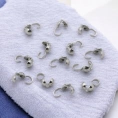 Terminale coprinodo acciaio 4x8mm 20pz colore acciaio e oro | GDO 2