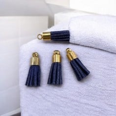Nappine mini in alcantara base oro mix colori 18 mm 4pz Gioie d'Oriente 2