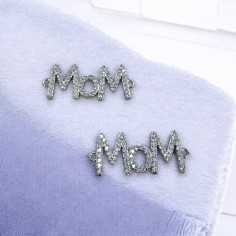 Connettore Mom in ottone con strass 28x12mm 1pz Gioie d'Oriente 2