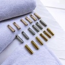 Terminali cilindrici acciaio foro 0.8mm lunghi 7mm oro rosé acciaio 6pz