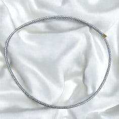 Girocollo magnetico 1.8mm regolabile 50cm argento portato a choker | GDO