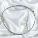 Girocollo magnetico 1.8mm regolabile 50cm argento portato a choker | GDO