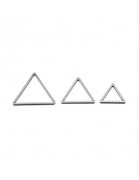 Base triangolo vuoto acciaio inox liscio misure varie 4pz| GDO