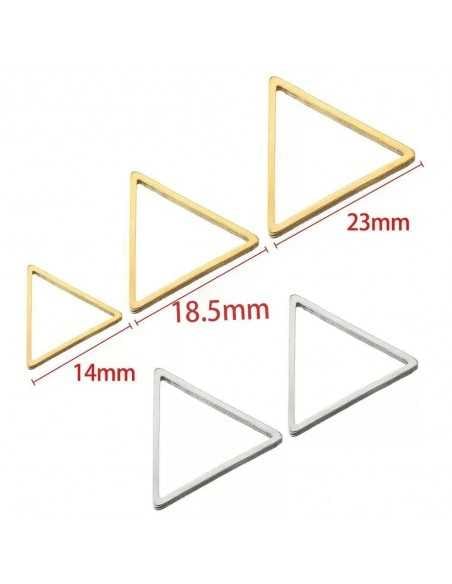 Base triangolo vuoto acciaio inox liscio misure varie 4pz| GDO