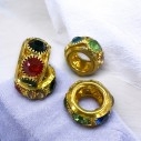 Distanziatore Strass mix Ottone Oro foro 8mm 10x16mm 2pz | GDO