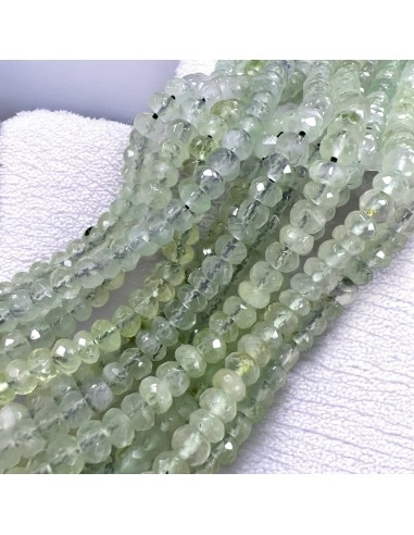 Filo prenite rondelle sfaccettate 7x5mm verde tenue 40cm | GDO