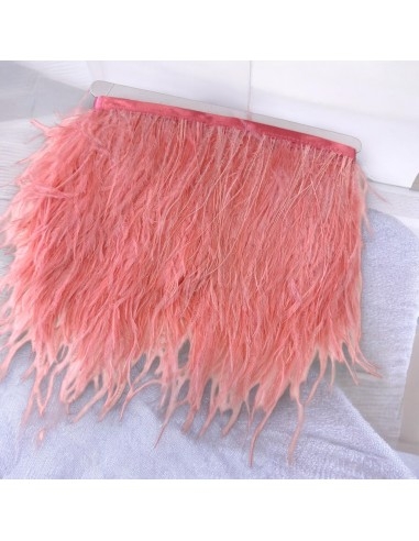 Frange in piume di struzzo rosa antico scuro 16cm x 20cm | GDO