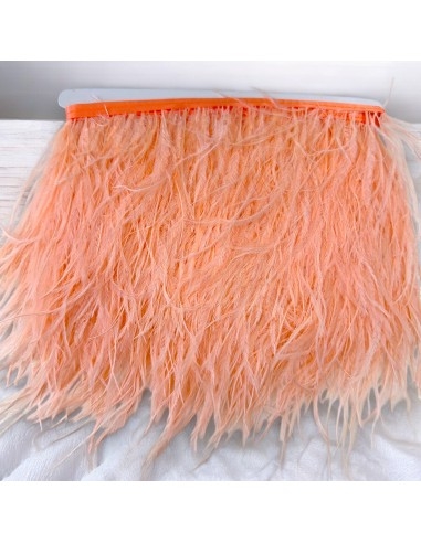 Frange in piume di struzzo salmone chiaro 16cm x 20cm | GDO