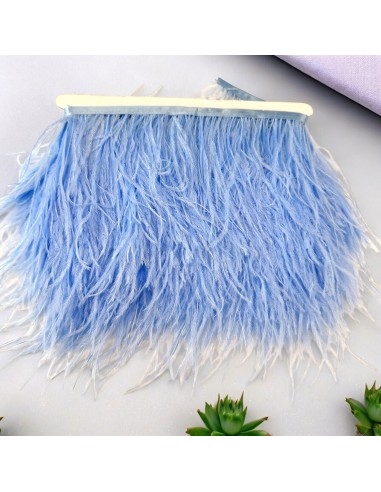 Frange in piume di struzzo azzurro baby 16cm x 20cm | GDO