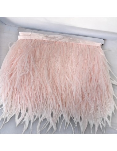 Frange in piume di struzzo rosa pallido 16cm x 20cm | GDO