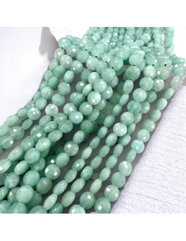 Filo di Giada verde tonda mezza bombata sfaccettata 6mm 60pz | GDO