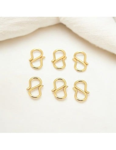 Chiusura a S in acciaio inossidabile oro 7x13mm 5pz | GDO