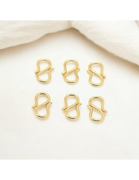 Chiusura a S in acciaio inossidabile oro 7x13mm 5pz | GDO