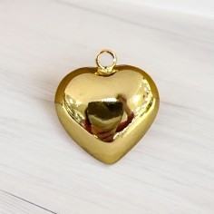 Sonaglio cuore chiama angeli in acciaio inox 25x28 mm 1pz Gioie d'Oriente 2