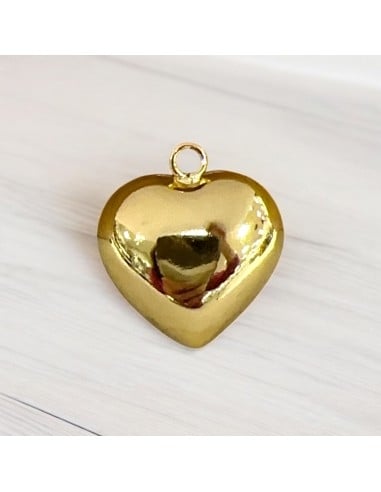 Sonaglio cuore chiama angeli in acciaio inox 25x28 mm 1pz Gioie d'Oriente
