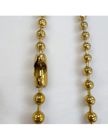 Catena pallina acciaio PVD oro 6mm e 8mm leggera 50cm | GDO