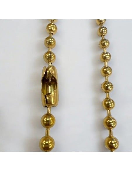 Catena pallina acciaio PVD oro 6mm e 8mm leggera 50cm | GDO