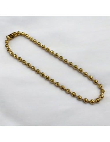 Collana palline acciaio inox oro PVD 6mm e 8mm lunghezza 50-80cm | GDO