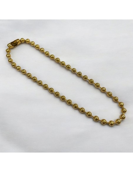 Collana palline acciaio inox oro PVD 6mm e 8mm lunghezza 50-80cm | GDO
