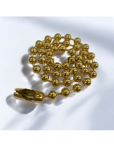 Collana palline acciaio inox oro PVD 6mm e 8mm lunghezza 50-80cm | GDO