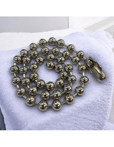 Collana palline acciaio inox lucido 6mm e 8mm lunghezza 50-80cm | GDO