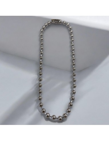 Collana palline acciaio inox lucido 6mm e 8mm lunghezza 50-80cm | GDO