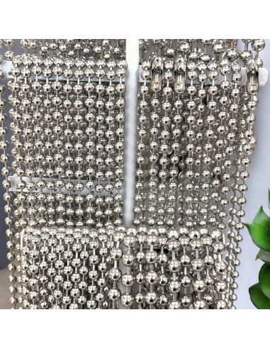 Collana palline acciaio inox lucido 6mm e 8mm lunghezza 50-80cm | GDO