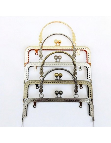 Telaio metallo goffrato per borsa manico clic clac 20cm vari colori | GDO