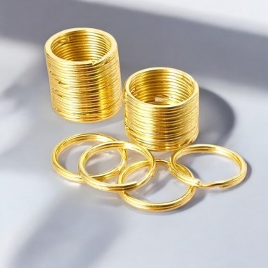 Anelli portachiavi acciaio inox 304 oro 12-15mm 20pz DIY | GDO