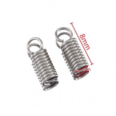 Terminale a molla acciaio inox con anello per cordoni 1.5-5mm | GDO