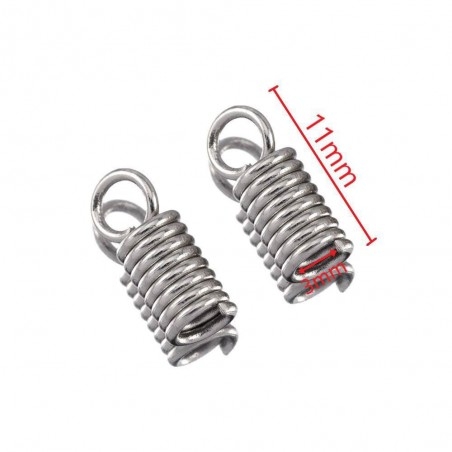 Terminale a molla acciaio inox con anello per cordoni 1.5-5mm | GDO