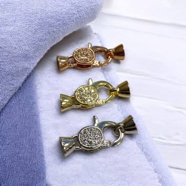 Chiusura con coppette 5mm Argento925 21x9mm oro/argento | GDO