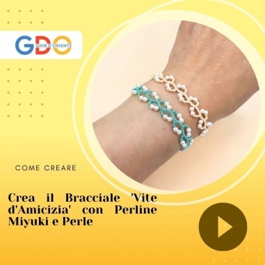 Kit per creare bracciale con perline Miyuki e perle | GDO