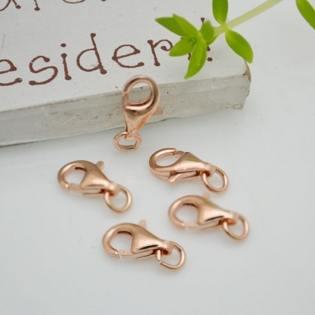 Chiusura moschettone 12x6mm argento 925 con anello 4mm | GDO