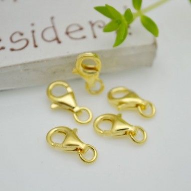 Chiusura moschettone 12x6mm argento 925 con anello 4mm | GDO