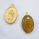 Ciondolo religioso Madonna base oro ottone 14.5x26mm : Giallino| GDO