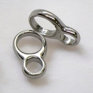 Anellini doppi Argento 925 11x7mm foro 6mm 2pz | GDO