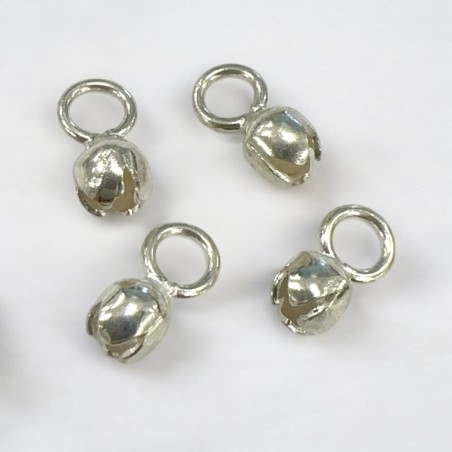 Copri nodo da incollare Argento 925 tondo color argento 4.3x9.5mm 4pz | GDO